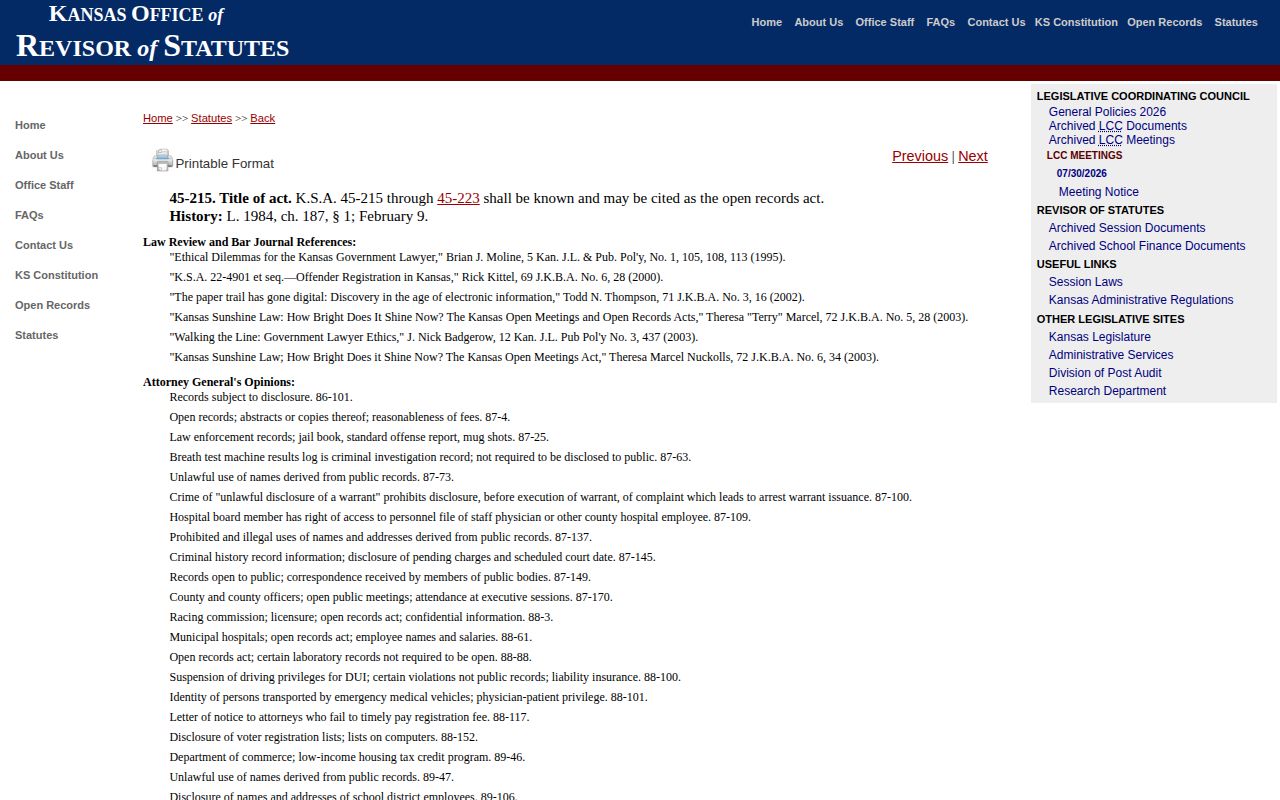 Kansas Open Records Act for Cheyenne County released inmate mugshot requests